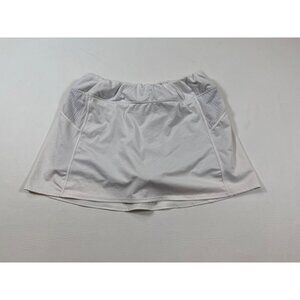 Augusta Girls Athletic tennis Skirt W/ Built-In Shorts L White (LL289)